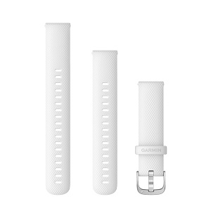 Quick Release 18mm 白色硅胶表带（银色表扣）